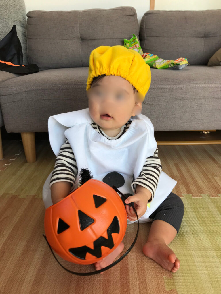 1歳ハロウィン仮装 お化け